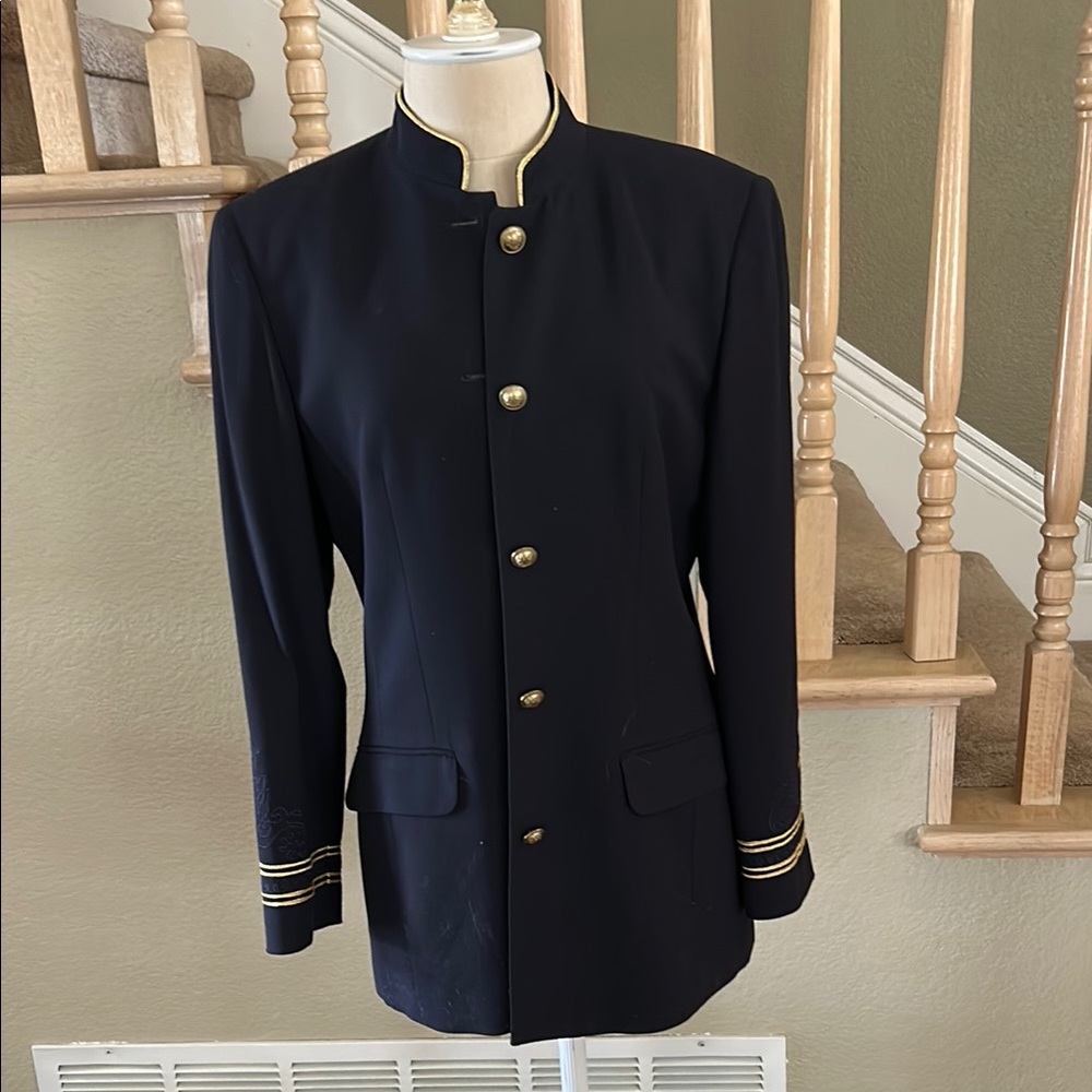 Dark Navy Blue Jacket with Gold Buttons